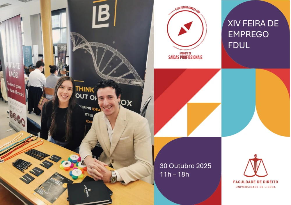 A Leite Borges está presente na XIV Feira de Emprego da Faculdade de Direito da Universidade de Lisboa, à procura de talento!